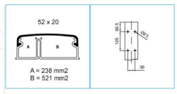 Sezione completa dei prodotti cross DESIGN - 52 - Canale porta apparecchi PVC
