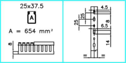 Sezione completa dei prodotti cross TD-HF - 25x37 - Canaletta per cablaggio Halogen Free PC-ABS senza alogeni
