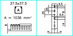 Sezione completa dei prodotti cross TD-HF - 37x37- Canaletta per cablaggio Halogen Free PC-ABS senza alogeni