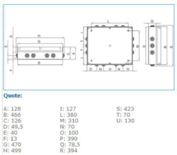 Sezione completa dei prodotti cross IP55 GWT 960 - 08 - Cassetta di derivazione PC-ABS senza alogeni