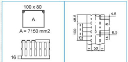 Sezione completa dei prodotti cross T1-N - 100x80 - Canaletta con coestruso morbido PVC