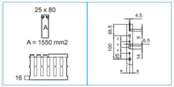 Sezione completa dei prodotti cross T1-N - 25x80 - Canaletta con coestruso morbido PVC