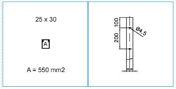 Sezione completa dei prodotti cross TA-EN - 25x30 - Canale porta cavi PVC