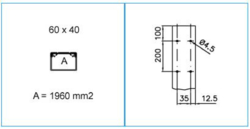 Sezione completa dei prodotti cross TA-EN - 60x40 - Canale porta cavi PVC
