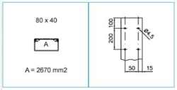Sezione completa dei prodotti cross TA-EN - 80x40 - Canale porta cavi PVC
