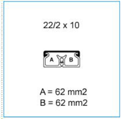 Sezione completa dei prodotti cross TMC - 22/2x10 - Minicanale PVC