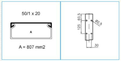Sezione completa dei prodotti cross TMC - 50/1x20 - Minicanale PVC