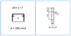 Sezione completa dei prodotti cross TMU - 25/1x17 - Minicanale PVC