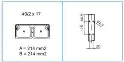 Sezione completa dei prodotti cross TMU - 40/2x17 - Minicanale PVC