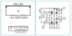 Sezione completa dei prodotti cross TPD - 125x50 - Canaletta con pretranciature laterali PVC