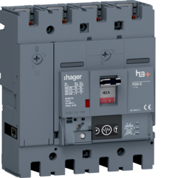 HET041NR Interruttore automatico h3+ P250 energy 4poli 40A 70kA neutro regolabile