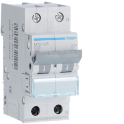 INTERRUTTORE AUTOMATICO MAGNETOTERMICO 1P+N 16 A 4.5KA C 1 MODULO - HAGER  MJN516A 