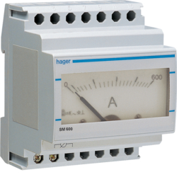 SM600 Amperometro Analogico Indiretto 0 - 600 A 4 M. Din