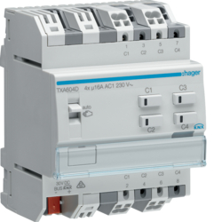 TXA604D MOD.KNX 4 OUT 16A AC1 230V C-LOAD 4M