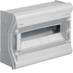 VE118PN Vector Centralino Ip65 Da Parete Porta Trasparente 18 Mod Per Esterno