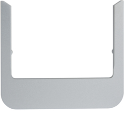 WD1153 placca WDT arrotondata in alluminio spazzolato argento