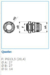 Sezione completa dei prodotti cross RPGN - 14 - Raccordo dritto girevole guaina spiralata/pannello/quadro Polipropilene